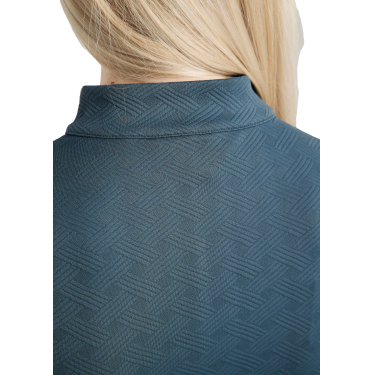 Montar MoCilia verfijnd trainingspolo met korte mouwen Jacquard dames Donkers leisteen Grijs