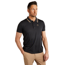 Polo manches courtes Montar MoDrake col et logo contrasté homme Noir Polo manches courtes Montar MoDrake col et logo contrasté homme Noir