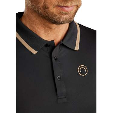 Polo met korte mouwen Montar MoDrake met contrasterende kraag en logo voor heren Polo met korte mouwen Montar MoDrake met contrasterende kraag en logo voor heren