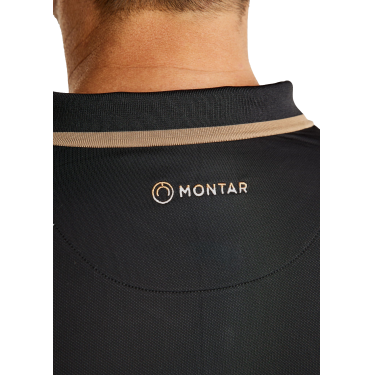 Polo met korte mouwen Montar MoDrake met contrasterende kraag en logo voor heren Polo met korte mouwen Montar MoDrake met contrasterende kraag en logo voor heren