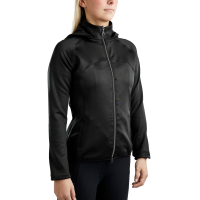 Softshell full zip jas Montar MoBlair afneembare capuchon crystals gun metal dames Zwart