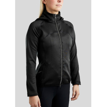 Veste softshell Montar MoBlair Junior full zip crsytals gun metal capuche amovible Veste softshell Montar MoBlair Junior full zip crsytals gun metal capuche amovible