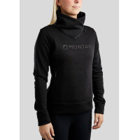 Sweatshirt Montar MoNaja col haut crystals gun metal femme