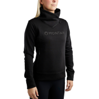 Sweatshirt Montar MoNaja hoge kraag kristallen gun metal dames Zwart