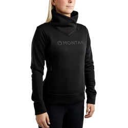 Sweatshirt Montar MoNaja hoge kraag kristallen gun metal dames