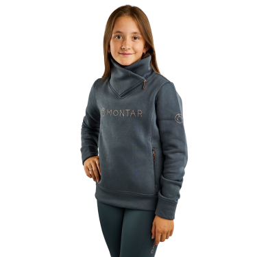 Sweatshirt Montar MoNaja Junior fermeture latérale crystals rosegold Ardoise foncée Gris