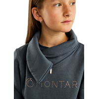 Sweatshirt Montar MoNaja Junior fermeture latérale crystals rosegold Noir