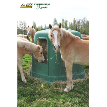 Râtelier cloche à foin avec chevaux