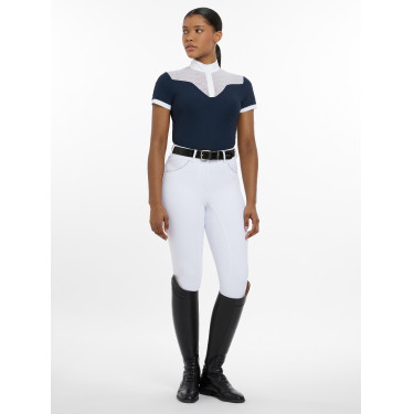 Polo de concours Emily LeMieux manches courtes Marine Bleu marine