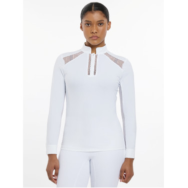 Wedstrijdshirt LeMieux Camille met lange mouwen Wit Wedstrijdshirt LeMieux Camille met lange mouwen Wit