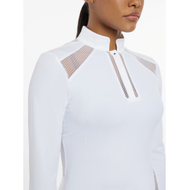 Polo de concours LeMieux Camille manches longues Blanc Polo de concours LeMieux Camille manches longues Blanc