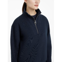 LeMieux trui met opstaande kraag en ritssluiting Keira dames Amandel Beige