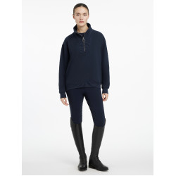 Pull LeMieux col quart zippé Keira femme Marine Bleu marine