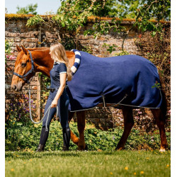 Horseware Newmarket Cosy Fleece Cooler fleecedeken Marine witney Marineblauw