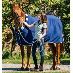 Horseware Newmarket Cosy Fleece Cooler fleecedeken Marine witney Marineblauw