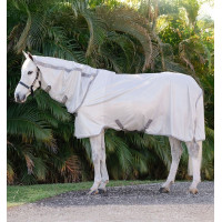 Couverture anti-mouches Horseware Amigo Integrated Argent / gris titanium / argent