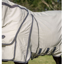 Couverture anti-mouches Horseware Rambo Optimo Supreme Summer Sheet Plus Carreaux marine / gris orage / argent Motifs Couverture anti-mouches Horseware Rambo Optimo Supreme Summer Sheet Plus Carreaux marine / gris orage / argent Motifs