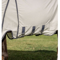 Couverture anti-mouches Horseware Rambo Optimo Supreme Summer Sheet Plus Carreaux marine / gris orage / argent Motifs Couverture anti-mouches Horseware Rambo Optimo Supreme Summer Sheet Plus Carreaux marine / gris orage / argent Motifs