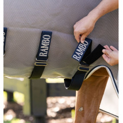 Vliegendeken Horseware Rambo Protector schijf Zilver / marine Vliegendeken Horseware Rambo Protector schijf Zilver / marine