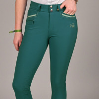Pantalon d'équitation Jump'In Junior fille Luna Vert émeraude