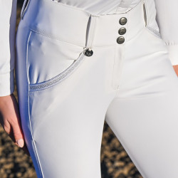Pantalon d'équitation Jump'In dame Sofia Blanc