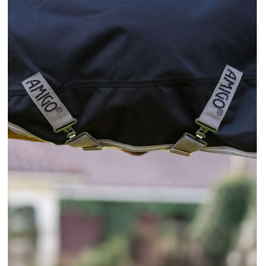 Horseware Amigo 1200D Plus Poney Turnout 0g Deken Zwart / titaniumgrijs / zilver