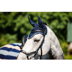 Bonnet anti-mouches Horseware Newmarket Marine witney Bleu marine