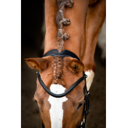 Bridon Montar Normandië gelooid leer Zwart