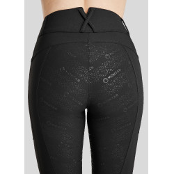 Montar Michelle legging met logo en full grip voor dames Zwart / roségoud