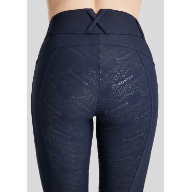 Montar Michelle legging met logo en full grip voor dames