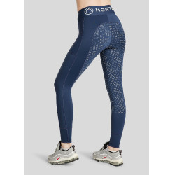 Montar Selena-logo full grip dameslegging Marine Marineblauw
