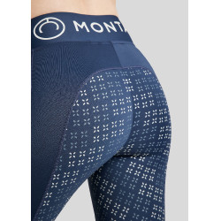 Montar Selena-logo full grip dameslegging Marine Marineblauw