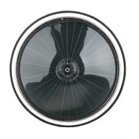 Roue de sulky Finn-Tack 28” Lux inoxydable avec flasques en PVC (La pièce) Transparent