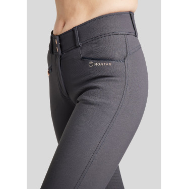 Damesbroek Montar Molly Yati hoge taille full grip Marine / roségoud Marineblauw