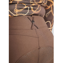 ESS Megan Vol 2 Curve damesrijbroek met hoge taille Bruin