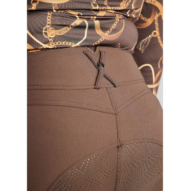 ESS Megan Vol 2 Curve damesrijbroek met hoge taille Bruin