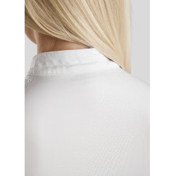 Polo de concours Montar Everly crystal logo Curve femme Blanc