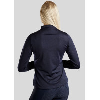 Polo de concours Montar Everly crystal logo manches longues femme Noir Polo de concours Montar Everly crystal logo manches longues femme Noir