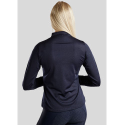 Wedstrijdpolo Montar Everly crystal logo lange mouwen dames Marine Wedstrijdpolo Montar Everly crystal logo lange mouwen dames Marine