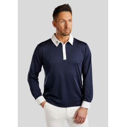 Polo de concours Montar MoWill manches longues femme Marine foncé Bleu