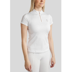 Polo Montar Everly Mon Tech femme manches courtes rose gold Blanc