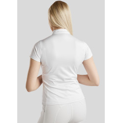 Polo Montar Everly Mon Tech femme manches courtes rose gold Blanc