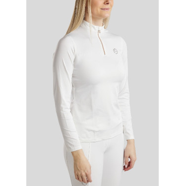 Polo Montar Everly Mon Tech dames lange mouwen roségoud Wit