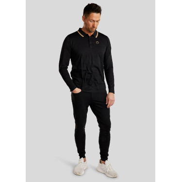 Polo Montar MoDrake homme col contrastée manches longues Polo Montar MoDrake homme col contrastée manches longues