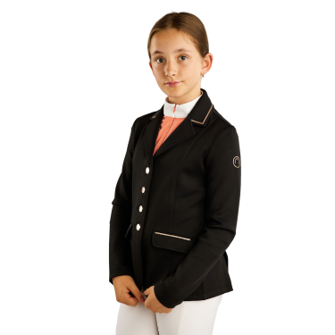 Wedstrijdjasje Montar MoHelen Junior met rosegouden details Wedstrijdjasje Montar MoHelen Junior met rosegouden details