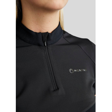 Polo quart zippé Montar MoZira manches courtes raffiné femme Polo quart zippé Montar MoZira manches courtes raffiné femme