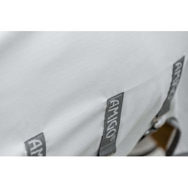 Couverture anti-dermite Horseware Amigo Ripstop Argent / gris titanium / argent