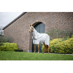 Couverture anti-dermite Horseware Amigo Ripstop Argent / gris titanium / argent