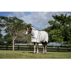 Couverture anti-mouches Horseware Rambo Optimo Supreme Summer Sheet Plus Carreaux marine / gris orage / argent Motifs Couverture anti-mouches Horseware Rambo Optimo Supreme Summer Sheet Plus Carreaux marine / gris orage / argent Motifs