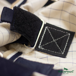 Couverture anti-mouches Horseware Rambo Optimo Supreme Summer Sheet Plus Carreaux marine / gris orage / argent Motifs Couverture anti-mouches Horseware Rambo Optimo Supreme Summer Sheet Plus Carreaux marine / gris orage / argent Motifs